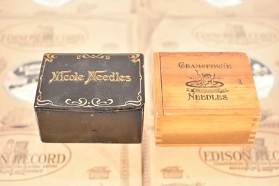 Lot 27 - A papier-mache Nicole Needles Box