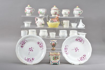 Lot 65 - A collection of mostly French ceramic table items