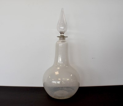 Lot 142 - A very large glass bottle and stopper