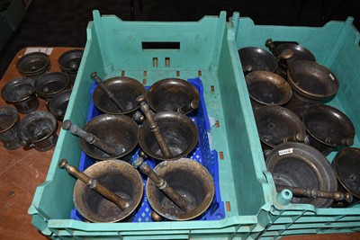 Lot 156 - A group of 14 medium sized reproduction pestle and mortars