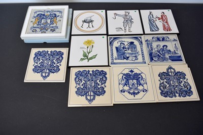 Lot 168 - Seven modern Delft ceramic tiles