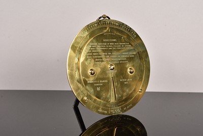 Lot 278 - A Negretti & Zambra of London brass desk barometer