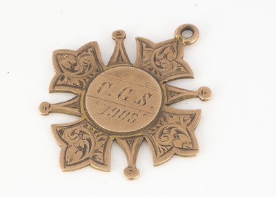 Lot 145 - An Edwardian 9ct gold medal