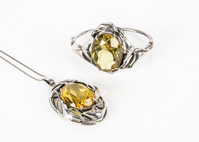 Lot 157 - A large silver and paste suite of jewellery
