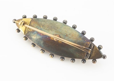 Lot 2 - A continental navette shaped brooch