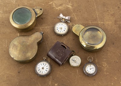 Lot 376 - Three small open faced pocket watches