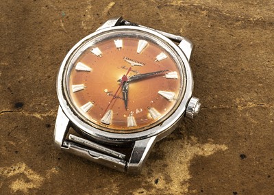 Lot 379 - A 1950s Longines Automatic Conquest stainless steel wristwatch head