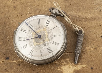 Lot 382 - A late 19th century silver open faced pocket watch
