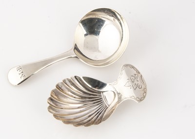 Lot 413 - Two early 19th century silver tea caddy spoons by the Bateman family
