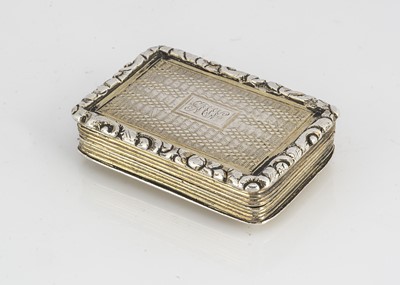 Lot 442 - A George IV silver vinaigrette by Nathanial Mills