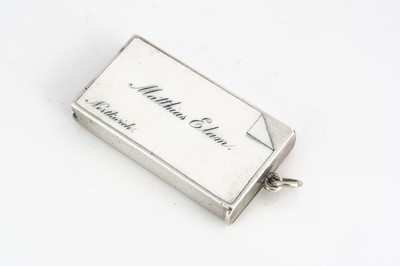 Lot 443 - A Victorian silver and later vesta case