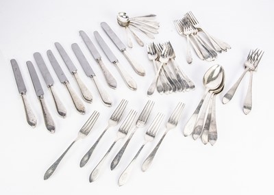 Lot 478 - An Art Deco part silver canteen of cutlery from Tiffany & Co