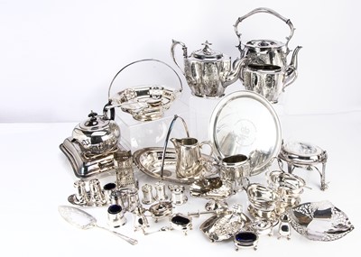 Lot 479 - Two boxes of Victorian and later silver plate
