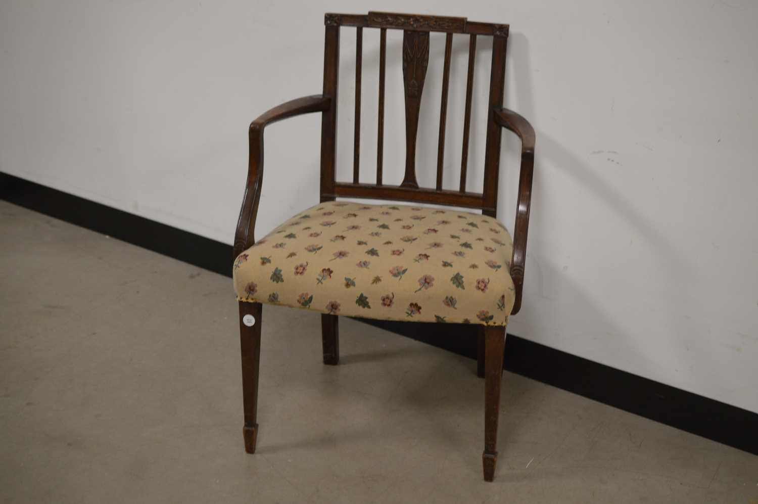 Lot 5 - A George III mahogany desk or side chair