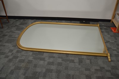 Lot 57 - A large Victorian style archtop gilt frame over mantle wall mirror