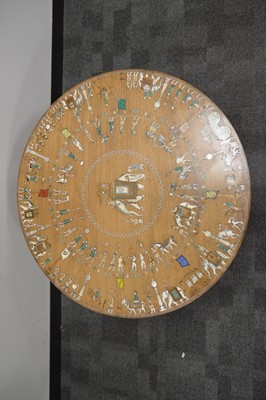 Lot 58 - An Anglo-Indian round top coffee table with various inlays