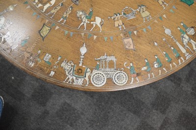 Lot 58 - An Anglo-Indian round top coffee table with various inlays