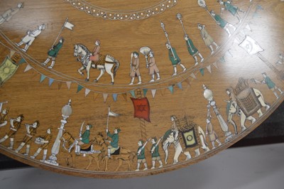 Lot 58 - An Anglo-Indian round top coffee table with various inlays