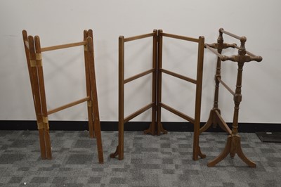 Lot 65 - Three towel rails, clothes horses or drying racks