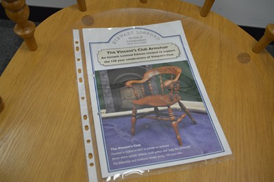 Lot 68 - The "Vincent's Club" Oxford University 150th Anniversary Commemorative Armchair
