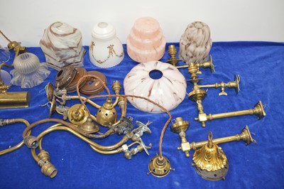 Lot 74 - Four Victorian and later wall lights