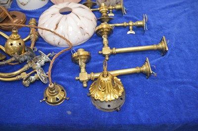 Lot 74 - Four Victorian and later wall lights