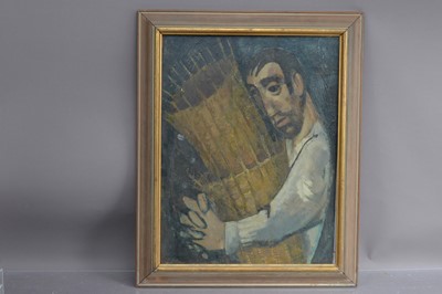 Lot 258 - Peter Luther (British 1926-2009) "The Basket Weaver"