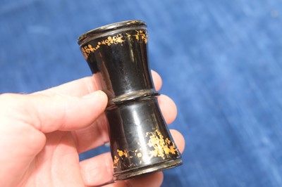Lot 408 - A mid-19th Century black lacquer and abalone shell inlaid games board