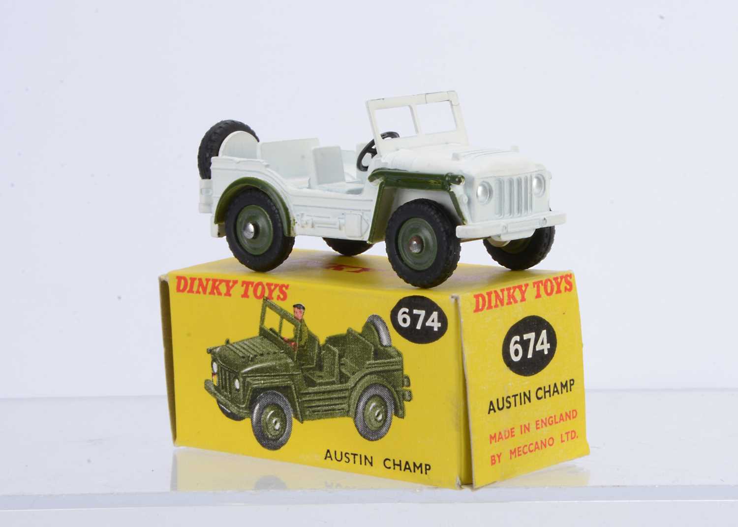 Lot 47 - A Dinky Toys 674 'UN' United Nations Austin Champ