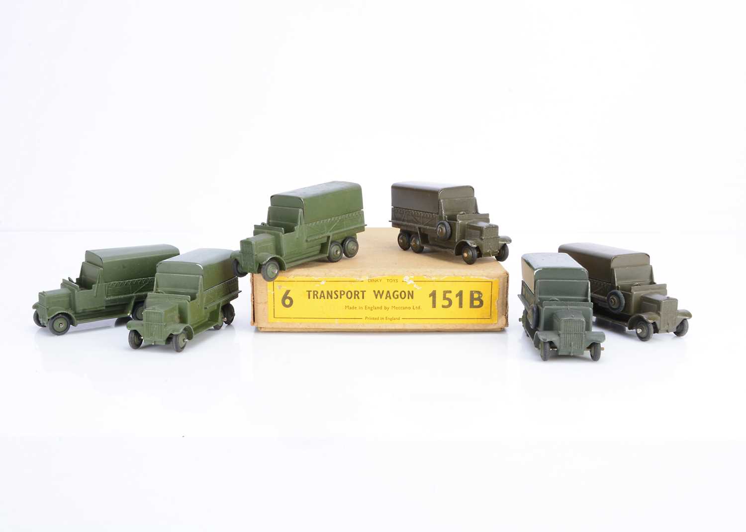 Lot 56 - A Dinky Toys 151b 6-Wheel Covered Transport Wagon Trade Box