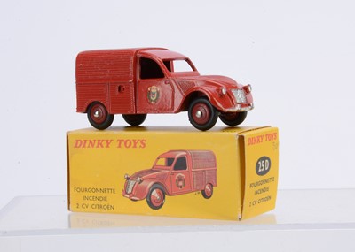 Lot 74 - A French Dinky Toys 25D Citroen 2CV Fire Service Van