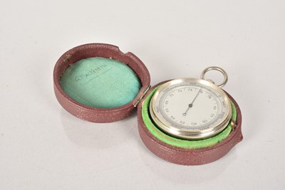 Lot 239 - A chromed pocket barometer