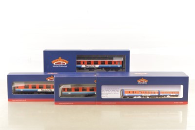 Lot 319 - Bachmann boxed 00 Gauge Collectors Club Ltd Ed MK1 Sealink red blue and white Coaches (3 coaches, two in twin pack)