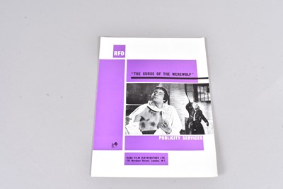 Lot 365 - The Curse Of The Werewolf Pressbook / Campaign Book