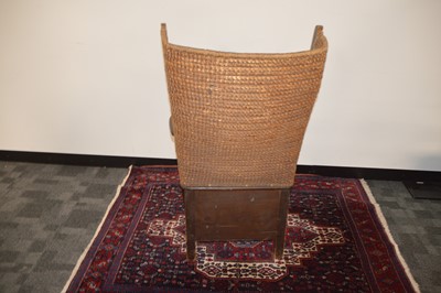 Lot 80 - A distinctively shaped antique Orkney chair