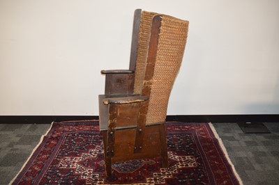 Lot 80 - A distinctively shaped antique Orkney chair
