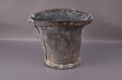 Lot 295 - A characterful 19th Century leather bucket or horse's nose bag