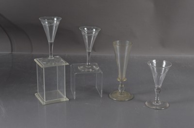 Lot 390 - A pair of 19th Century port glasses an ale glass and a wine glass