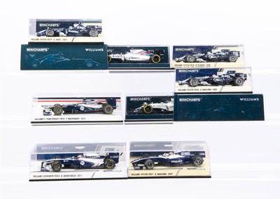 Lot 160 - Minichamps 1:43 Scale Williams F1 Models