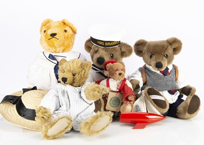 Lot 371 - Five artisit Teddy Bears