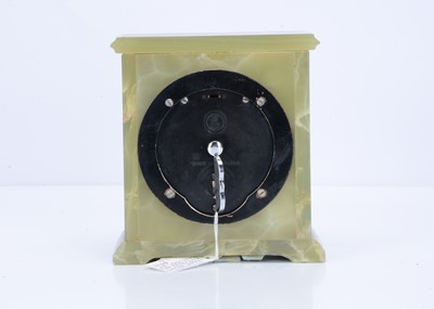 Lot 4 - A second half 20th century green onyx mantle clock from Alexander Clark & Co