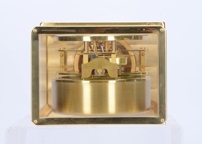 Lot 16 - A Jaeger-LeCoultre Atmos VIII brass and glazed mantle clock