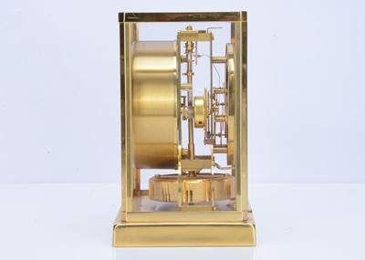 Lot 16 - A Jaeger-LeCoultre Atmos VIII brass and glazed mantle clock