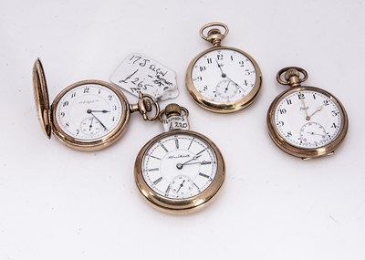 Lot 72 - Four gold plated pocket watches