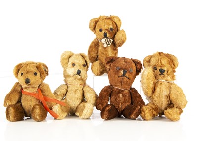 Lot 111 - Five post-war Continental small Teddy Bears