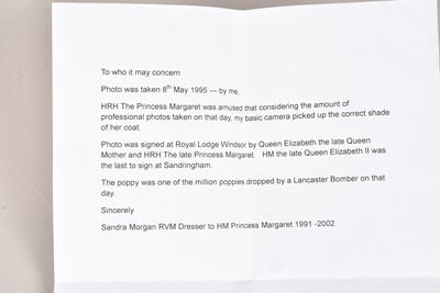 Lot 92 - A signed Privately Taken Photograph