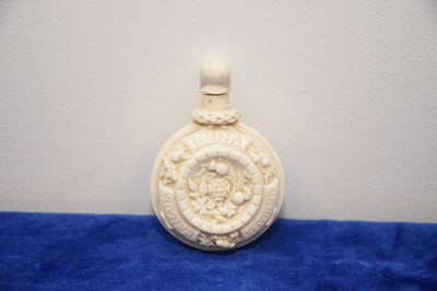 Lot 273 - A Victorian commemorative glass scent bottle