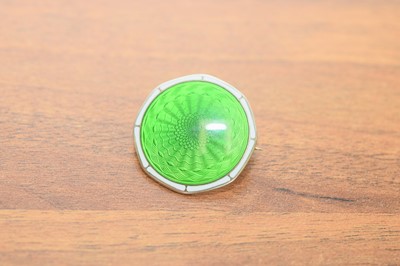 Lot 282 - An art deco Scandinavian silver and enamelled brooch