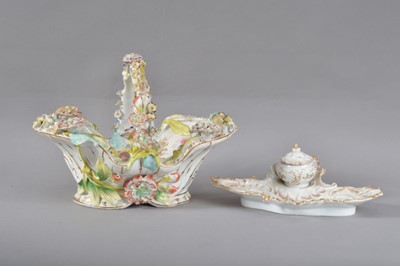 Lot 9 - A 20th century Continental porcelain handled basket