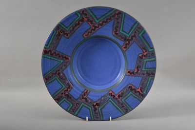 Lot 32 - A 20th century stoneware studio pottery charger